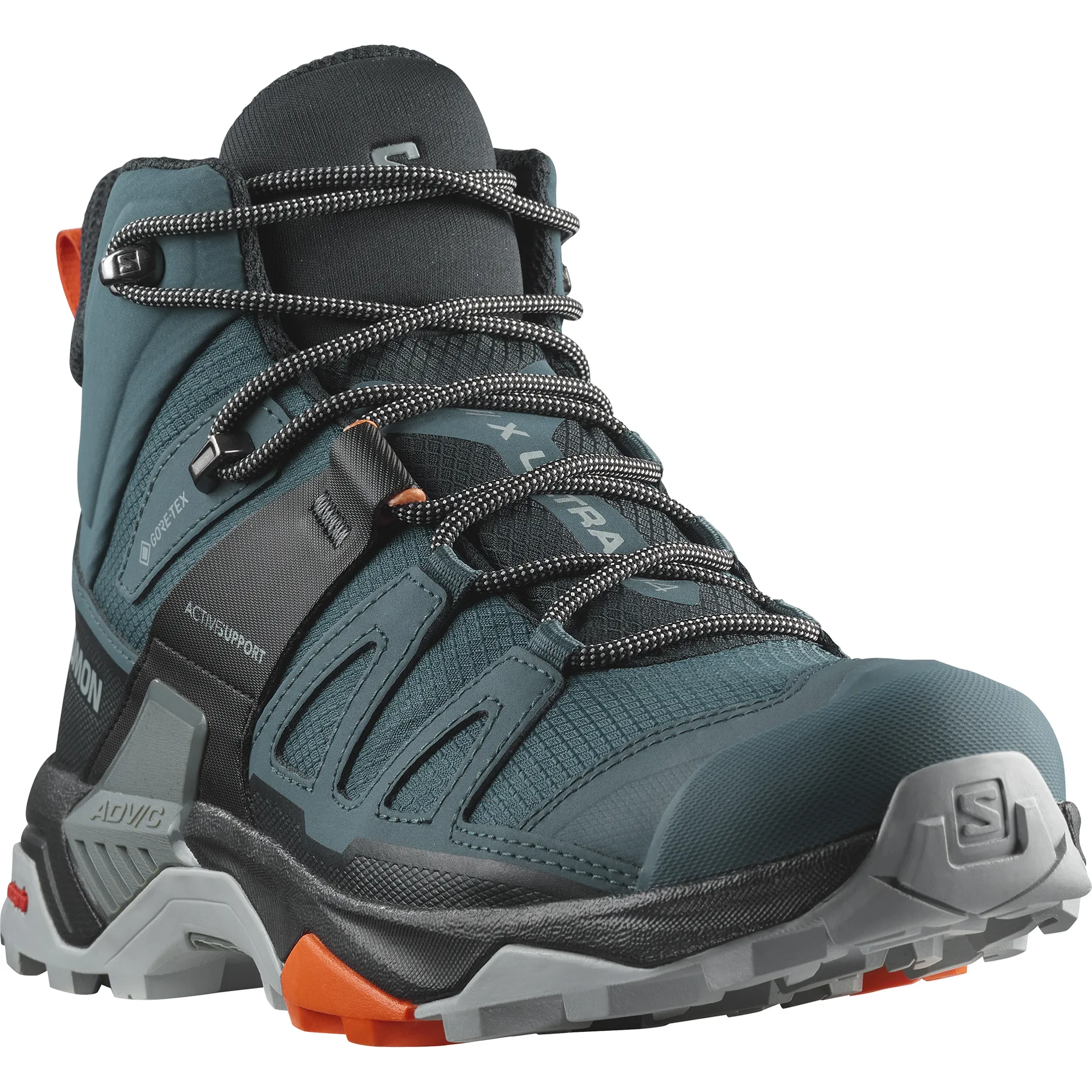 Salomon Mens X Ultra 4 Mid GTX Stargazer/Black/Scarlet Ibis Salomon Mens X Ultra 4 Mid GTX Stargazer/Black/Scarlet Ibis